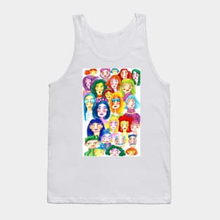 Faces in a Crowd Tank Top